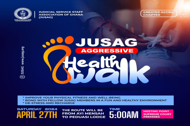 Jusag Aggressive Health Walk! Mark Your Calendars!